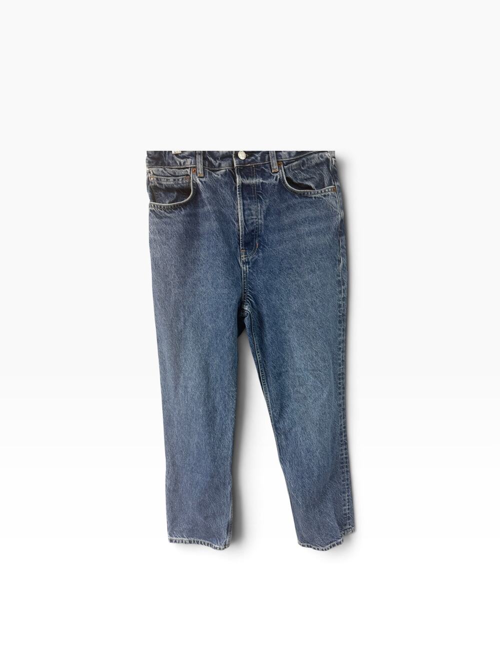 Reformation Cynthia High Rise Straight Leg Jeans Size 29 Medium Wash Denim
